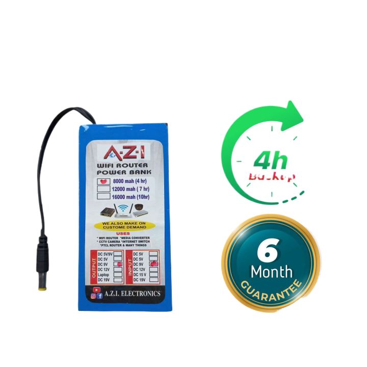 ( FREE HOME DELIVERY ) WiFi Router UPS Power Bank 9 Volts  - 4 Hours Guaranteed Backup - Tp Link Tenda PTCL & Other Routers
