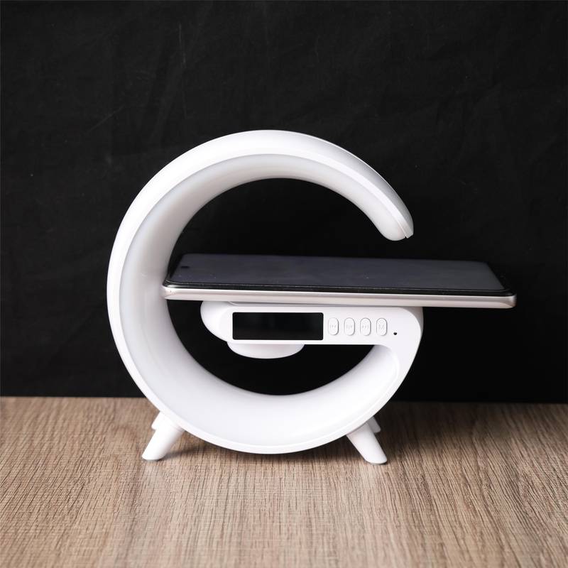 (free home delivery) Multifunctional Lamp With Bluetooth Speaker Wireless Charger Sunrise Wake-up & Alarm Clock
